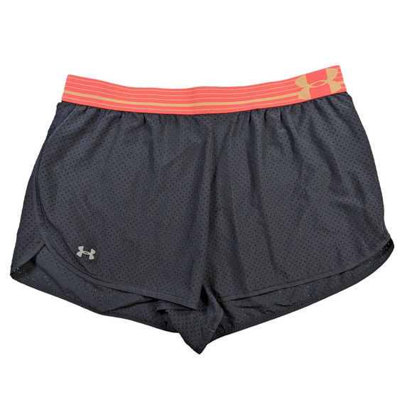 Under Armour Black Mesh Running Shorts with Pink Waist band - Picture 1 of 6